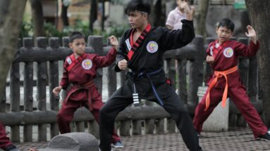 Young Boys Practicing Martial Arts