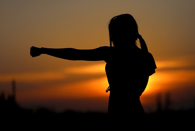 karate, sunset, fight, Martial Arts Help with Anxiety