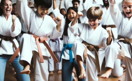 Kids Martial Arts Class - Structure with Board Breaks