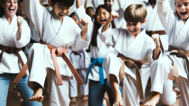 Kids Martial Arts Class - Structure with Board Breaks