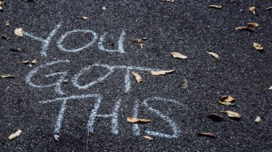 brown dried leaves on sand, confidence